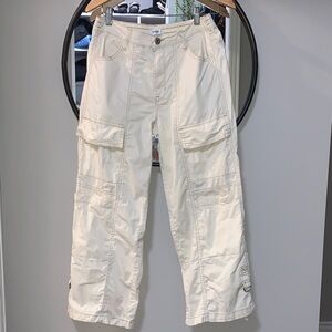 Cream Cargo Pants - Lightweight Utility Style